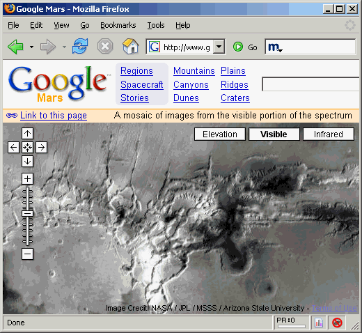 Google Mars visible