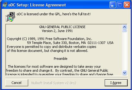 oDC License Agreement