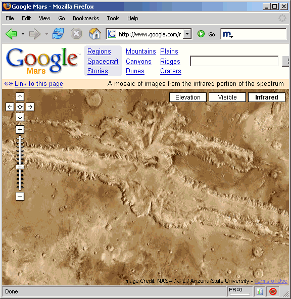 Google Mars infrared