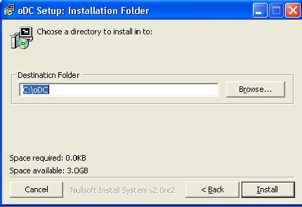 oDC Installation Folder